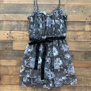 American Eagle Floral Chiffon Ruffle Dress